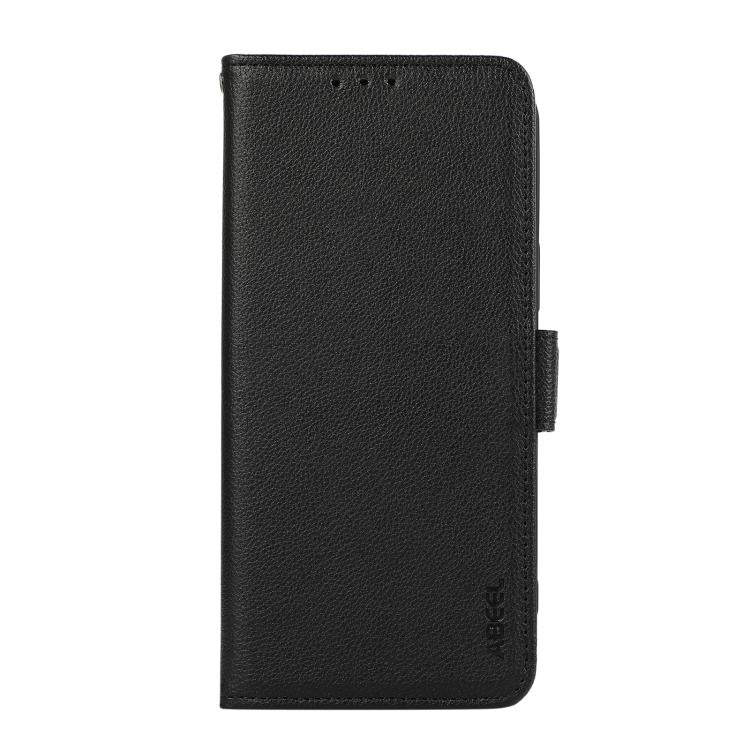 For iPhone 17 Air ABEEL Side-Magnetic Litchi Pattern Leather RFID Phone Case(Black)