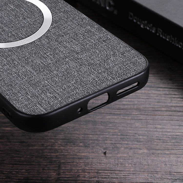 For Google Pixel 9 Pro CD Magnetic Ring Cloth Texture PU Phone Case(Grey)
