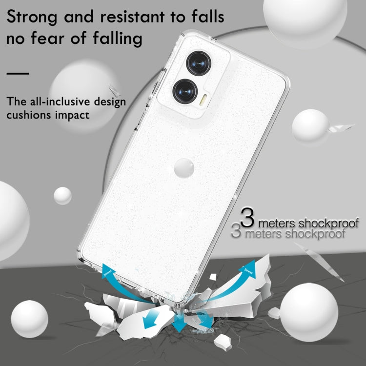 For Motorola Moto G Stylus 5G 2024 Terminator Style Shockproof Phone Case(Glitter White)
