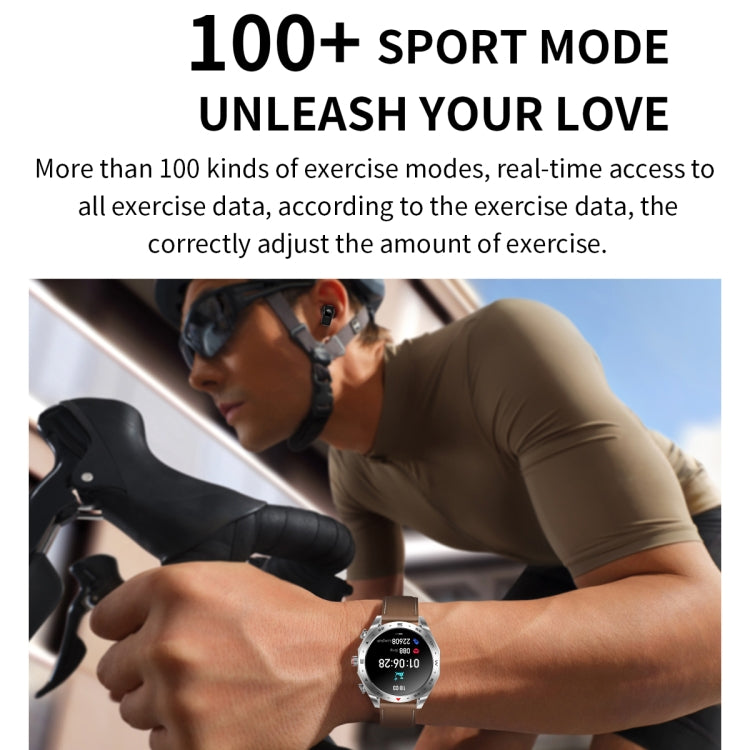 LEMFO T95 1.52 inch IPS Screen 2 in 1 Bluetooth Earphone Smart Watch Support Wellness Tracking(Silver)