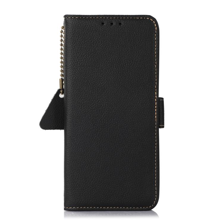 For OnePlus Ace 5 Pro / Ace 5 / 13R Side-Magnetic TJ Genuine Leather RFID Phone Case(Black)
