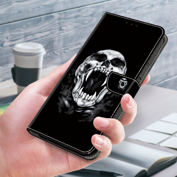 For Google Pixel 9 Pro Crystal Painted Leather Phone case(Skull) - Google Cases by PMC TechLife | Online Shopping South Africa | PMC TechLife | Buy Now Pay Later Mobicred