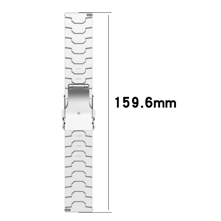 22mm Titanium Metal Watch Band(Black)