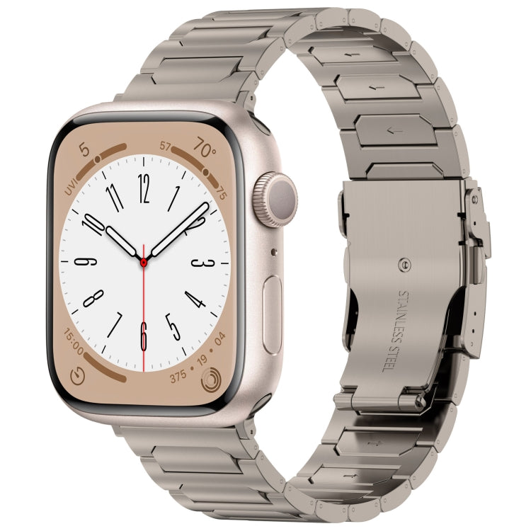 For Apple Watch Series 4 44mm I-Shaped Titanium Metal Watch Band(Titanium)