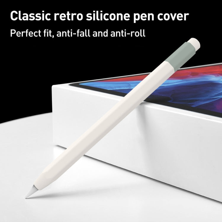 For Apple Pencil USB-C Pencil Style Liquid Silicone Stylus Case(White)