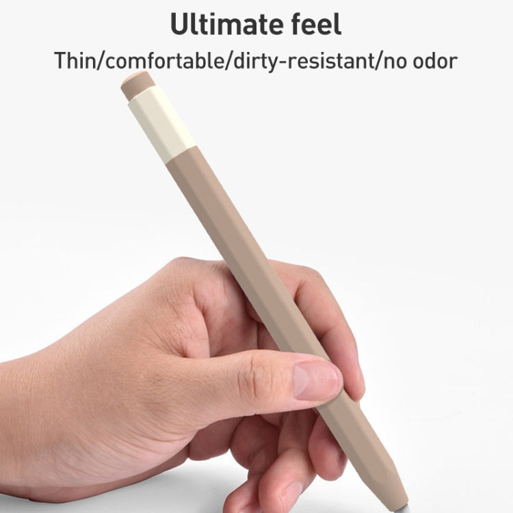 For Apple Pencil USB-C Pencil Style Liquid Silicone Stylus Case(White)