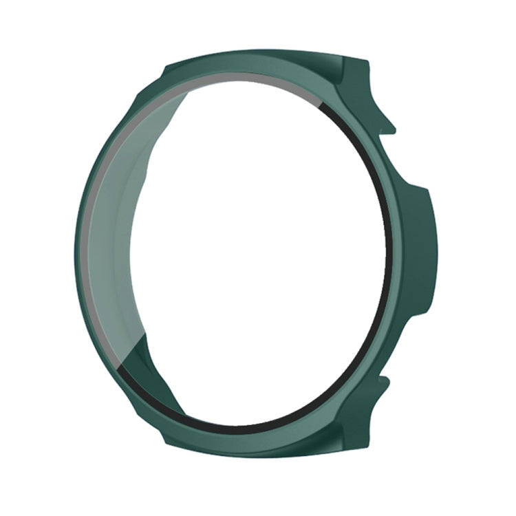 For Aigo Smart Watch V8 PC + Tempered Film Integrated Watch Protective Case(Dark Green)