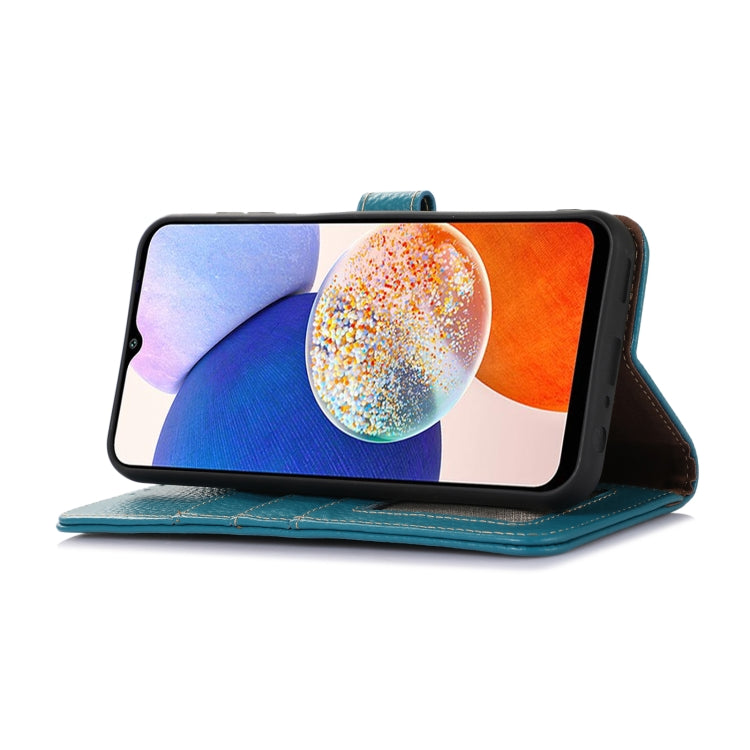 For Google Pixel 10 Pro / 9 Pro Genuine Leather Litchi Texture RFID Leather Phone Case(Blue) - Google Cases by PMC TechLife | Online Shopping South Africa | PMC TechLife | Buy Now Pay Later Mobicred