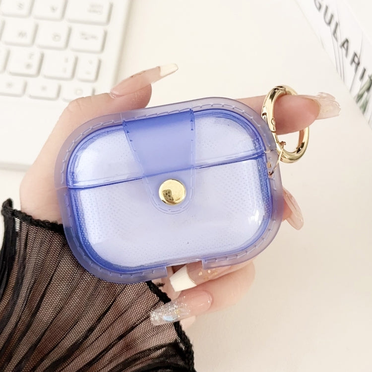 For AirPods Pro 2 Magnetic Clear Armor TPU TWS Earphone Case(Blue)