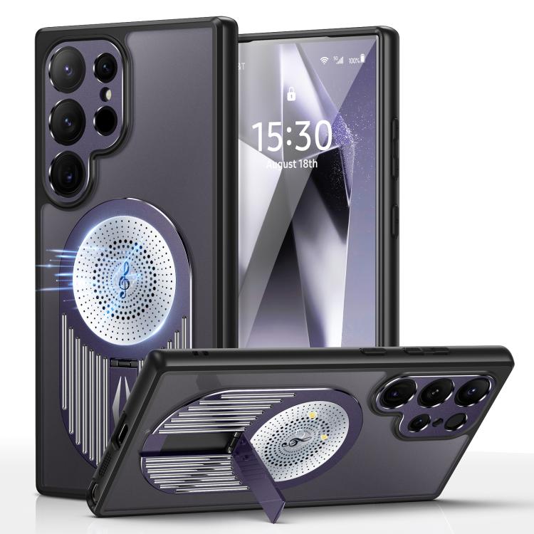 For Samsung Galaxy S25 Ultra 5G Heat Dissipation Aromatherapy MagSafe Holder Phone Case(Purple)