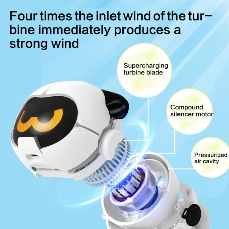 MF082 Portable Hanging Neck Pudding Electric Fan(White)
