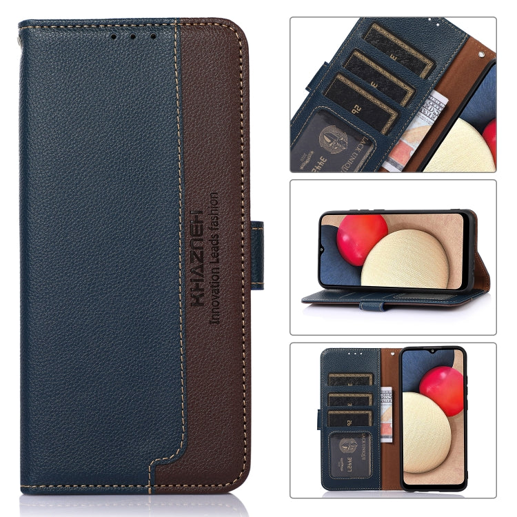 For Google Pixel 9 KHAZNEH Litchi Texture Leather RFID Phone Case(Blue)