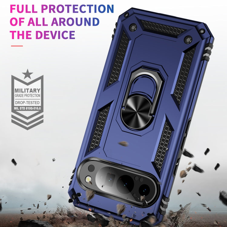 For Google Pixel 9 Shockproof TPU + PC Phone Case with Holder(Blue) - Google Cases by PMC TechLife | Online Shopping South Africa | PMC TechLife | Buy Now Pay Later Mobicred