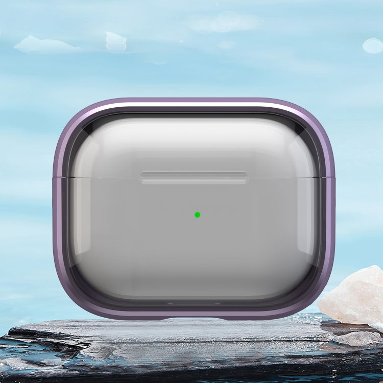 For AirPods Pro 2 TPU Hybrid PC Case with Holder(Purple)