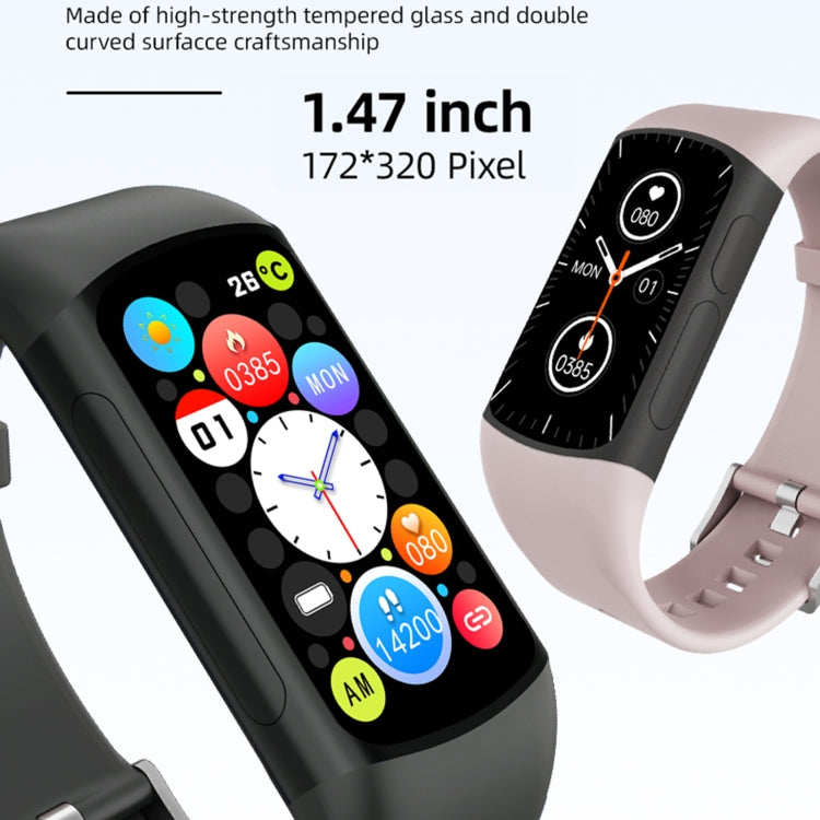 Spovan H7 BT5.3 IP67 1.47 inch Smart Sport Watch, Support Bluetooth Call / Sleep / Blood Oxygen / Heart Rate / Blood Pressure Health Monitor(Black)