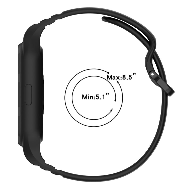 For Xiaomi Mi Band 8 Pro Solid Color Integrated TPU Watch Band(Black) - free shipping - PMC TechLife - Order now!