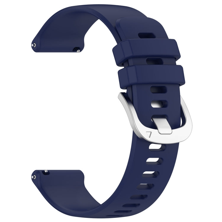 For Xiaomi Watch 2 Liquid Glossy Silver Buckle Silicone Watch Band(Dark Blue)