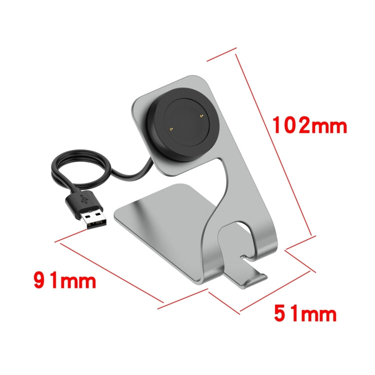 For Honor Watch GS 4 Portable Aluminum Alloy Magnetic Charger Holder with Chip Protection(Grey)