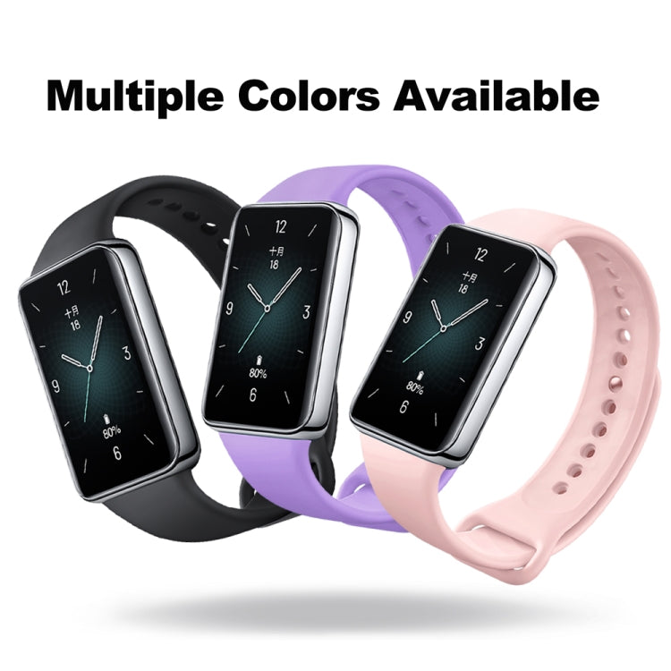 For Honor Band 9 Solid Color Silicone Watch Band(Green)