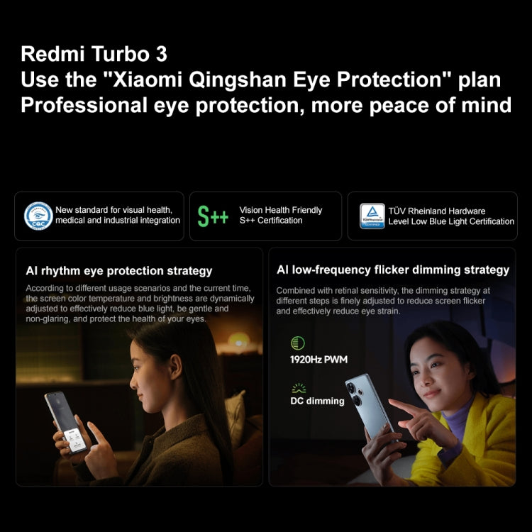 Xiaomi Redmi Turbo 3, 16GB+1TB, 6.67 inch Xiaomi HyperOS Snapdragon 8s Gen 3 Octa Core 3.0GHz, NFC, Network: 5G, Support Google Play(Black)