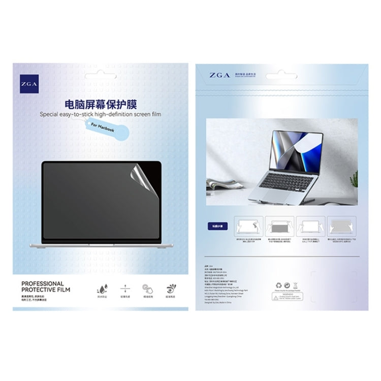 For MacBook Pro 16.2 inch 2021 ZGA Clear HD PET Laptop Screen Protector