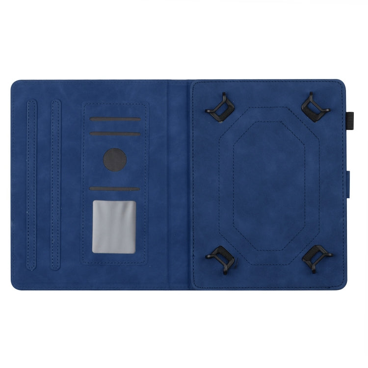 For 10 inch Universal Coconut Tree Embossed Leather Tablet Case(Blue) - 10 - 11 inch by PMC Jewellery | Online Shopping South Africa | PMC Jewellery | Buy Now Pay Later Mobicred