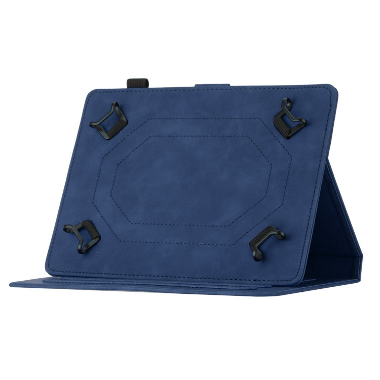 For 10 inch Universal Coconut Tree Embossed Leather Tablet Case(Blue) - 10 - 11 inch by PMC Jewellery | Online Shopping South Africa | PMC Jewellery | Buy Now Pay Later Mobicred
