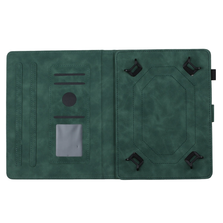 For 10 inch Universal Coconut Tree Embossed Leather Tablet Case(Green) - 10 - 11 inch by PMC Jewellery | Online Shopping South Africa | PMC Jewellery | Buy Now Pay Later Mobicred