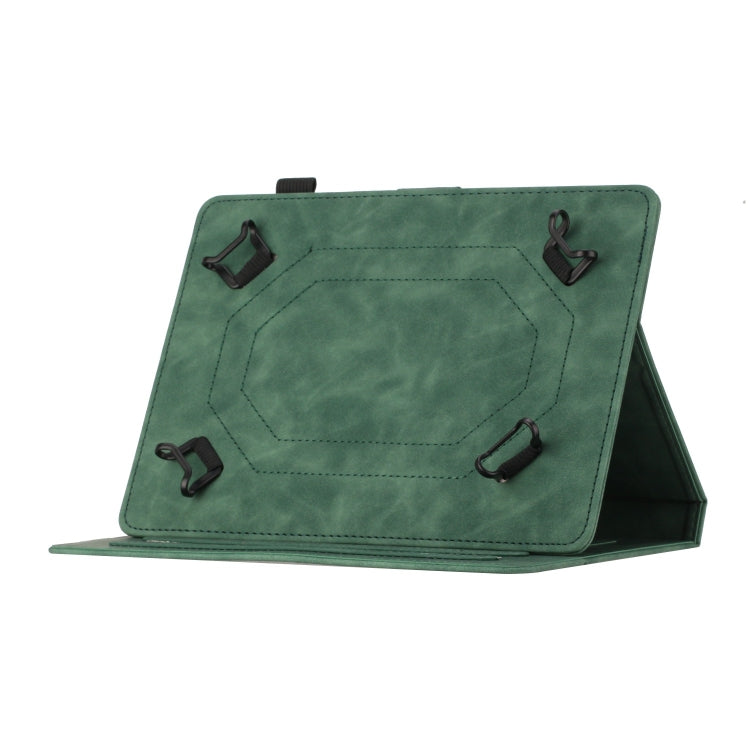 For 10 inch Universal Coconut Tree Embossed Leather Tablet Case(Green) - 10 - 11 inch by PMC Jewellery | Online Shopping South Africa | PMC Jewellery | Buy Now Pay Later Mobicred