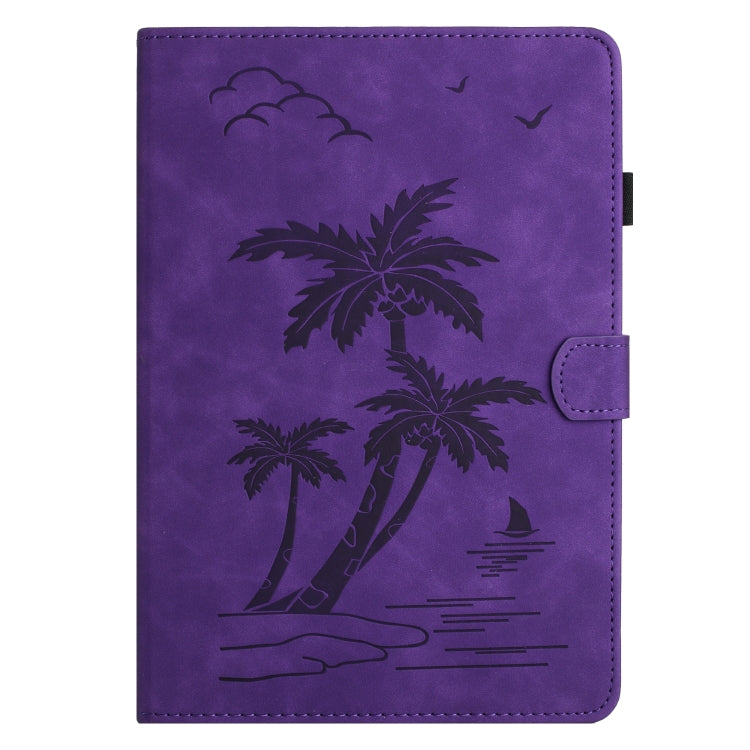 For 10 inch Universal Coconut Tree Embossed Leather Tablet Case(Purple) - free shipping - PMC Jewellery - Order now!