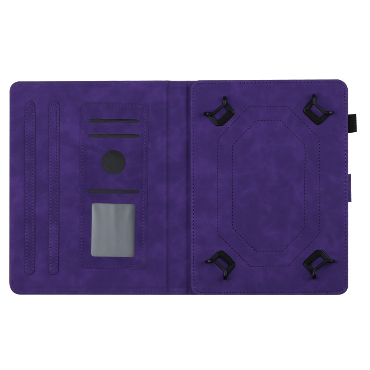 For 10 inch Universal Coconut Tree Embossed Leather Tablet Case(Purple) - free shipping - PMC Jewellery - Order now!