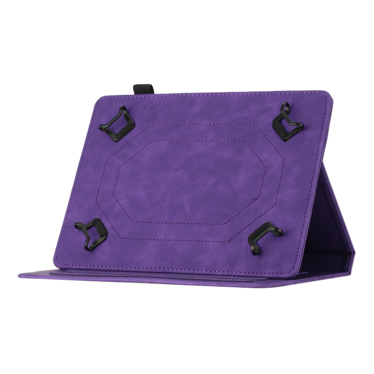For 10 inch Universal Coconut Tree Embossed Leather Tablet Case(Purple) - free shipping - PMC Jewellery - Order now!