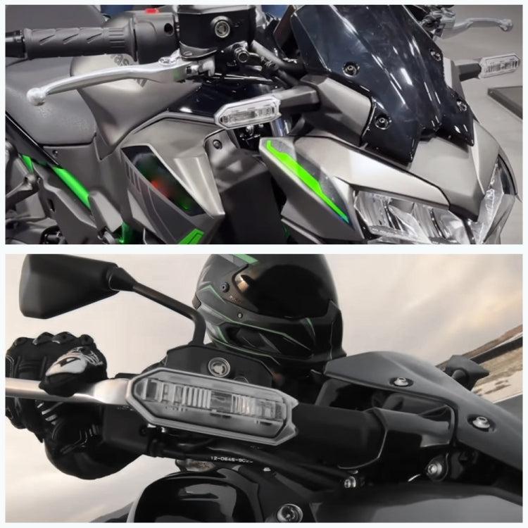 For Kawasaki Versys 650 Z1000R Motorcycles LED Turn Signal Light(Black) - Signal Lights by PMC TechLife | Online Shopping South Africa | PMC TechLife | Buy Now Pay Later Mobicred