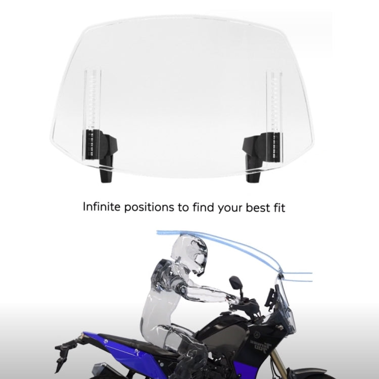 For Kawasaki / Honda / BMW / Yamaha Motorcycle Adjustable Windshield(Transparent) - Others by PMC TechLife | Online Shopping South Africa | PMC TechLife | Buy Now Pay Later Mobicred