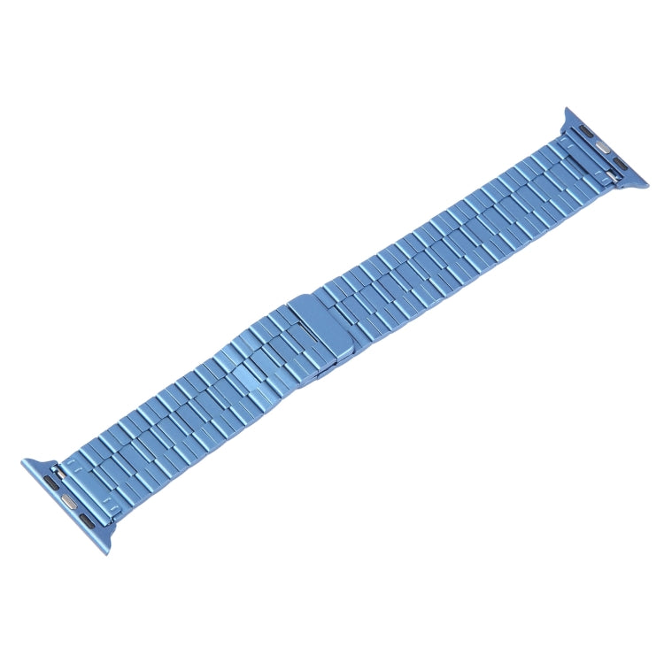 For Apple Watch Series 5 44mm Bamboo Stainless Steel Magnetic Watch Band(Blue)