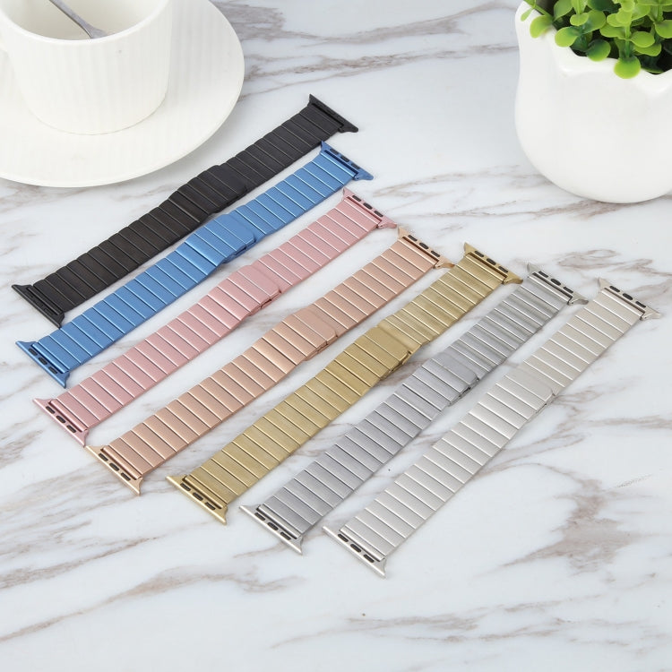 For Apple Watch Series 4 44mm Bamboo Stainless Steel Magnetic Watch Band(Blue)
