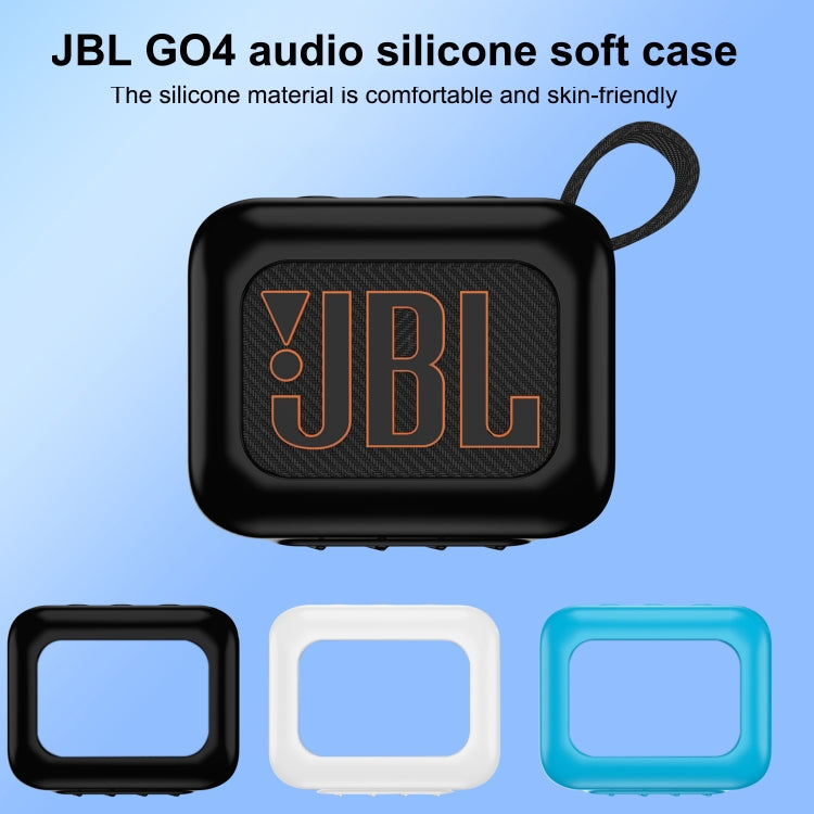 For JBL Go 4 Wireless Bluetooth Speaker Silicone Protective Case(Blue) - Protective Case by PMC Jewellery | Online Shopping South Africa | PMC Jewellery | Buy Now Pay Later Mobicred