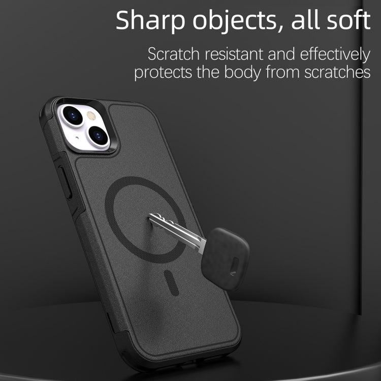 For iPhone 15 RedPepper Armor Magsafe PC Hybrid TPU Phone Case(Black) - free shipping - PMC Jewellery - Order now!