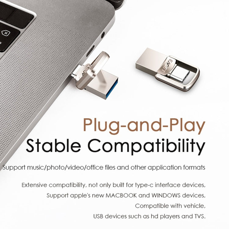 EAGET 64G USB 3.1 + Type-C / USB-C Interface Metal Twister Flash U Disk, with Micro USB OTG Adapter