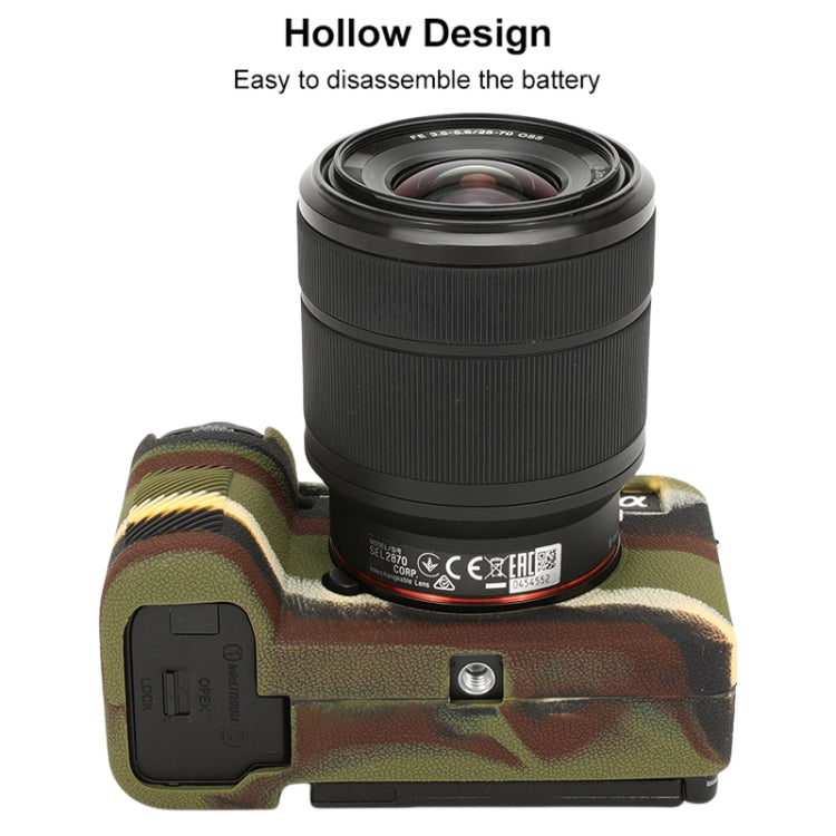 For Sony ILCE-7CM2 / A7C II / A7CR Litchi Texture Soft Silicone Protective Case(Camouflage) - Protective Case by PMC TechLife | Online Shopping South Africa | PMC TechLife | Buy Now Pay Later Mobicred