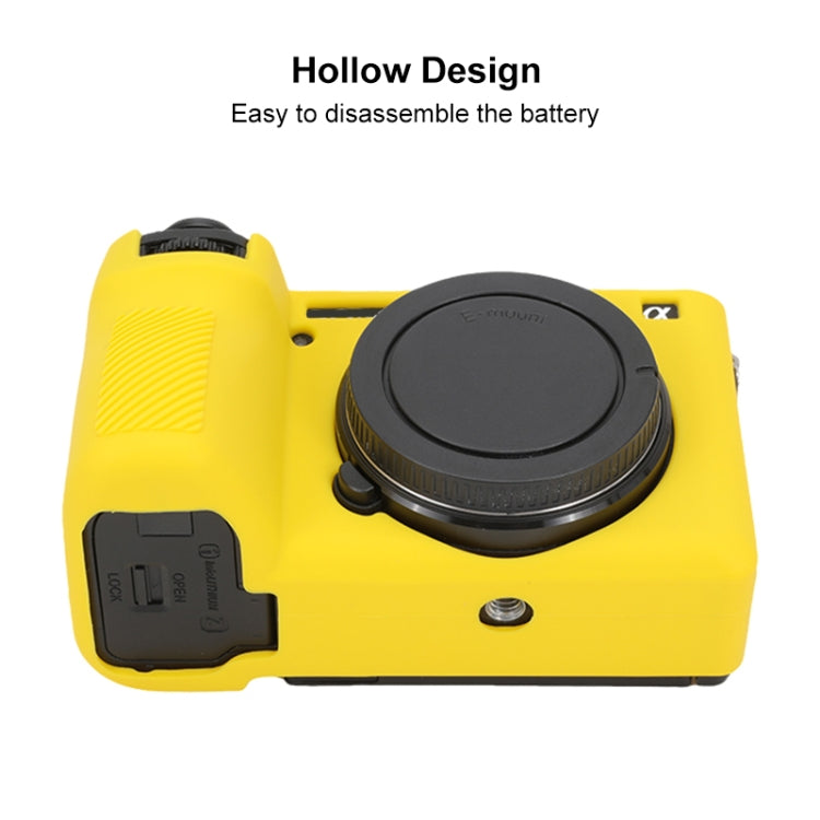 For Sony ILCE-6700 / A6700 Glossy Soft Silicone Protective Case(Yellow) - Protective Case by PMC TechLife | Online Shopping South Africa | PMC TechLife | Buy Now Pay Later Mobicred