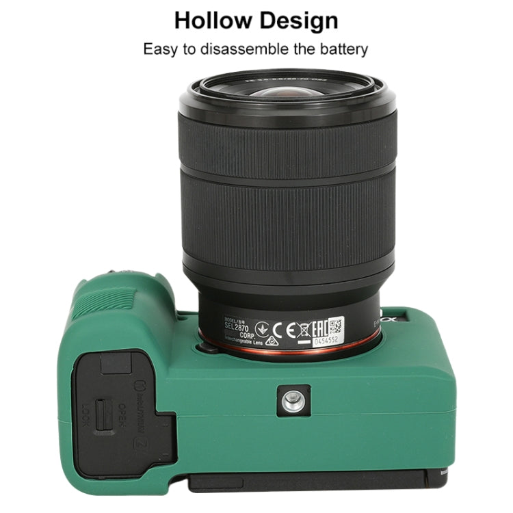 For Sony ILCE-7CM2 / A7C II / A7CR Glossy Soft Silicone Protective Case(Green) - Protective Case by PMC TechLife | Online Shopping South Africa | PMC TechLife | Buy Now Pay Later Mobicred