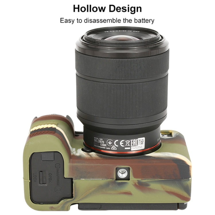 For Sony ILCE-7CM2 / A7C II / A7CR Glossy Soft Silicone Protective Case(Camouflage) - Protective Case by PMC TechLife | Online Shopping South Africa | PMC TechLife | Buy Now Pay Later Mobicred
