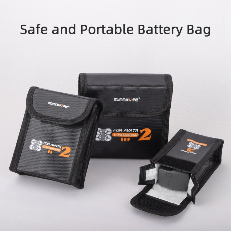 For DJI Avata 2 Sunnylife Battery Explosion-proof Safe Bag Protective Li-Po Safe Bag(For 3pcs Batteries)