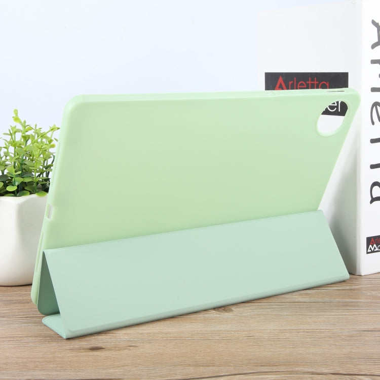 For Huawei MatePad Pro 11 2022/2024 Tri-fold Silicone Leather Tablet Case(Green) - Huawei by PMC Jewellery | Online Shopping South Africa | PMC Jewellery | Buy Now Pay Later Mobicred