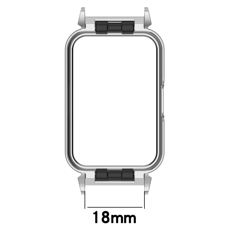 For Samsung Galaxy Fit 3 18mm Metal Frame Watch Protective Case(Silver) - Watch Cases by PMC TechLife | Online Shopping South Africa | PMC TechLife