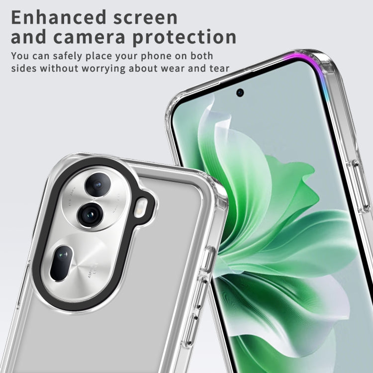 For OPPO Reno11 Global Transparent Acrylic + TPU Shockproof Phone Case(Transparent Black) - Reno11 Cases by PMC TechLife | Online Shopping South Africa | PMC TechLife | Buy Now Pay Later Mobicred