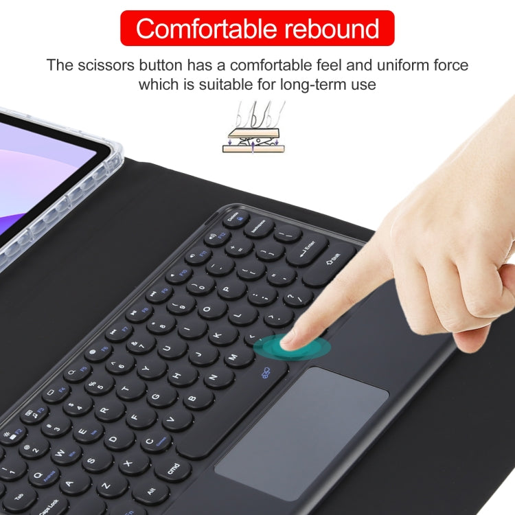 For Huawei MatePad 11 2023 / 2021 Round Button Bluetooth Keyboard Rotatable Holder Leather Case with Touchpad(Black) - free shipping - PMC TechLife - Order now!