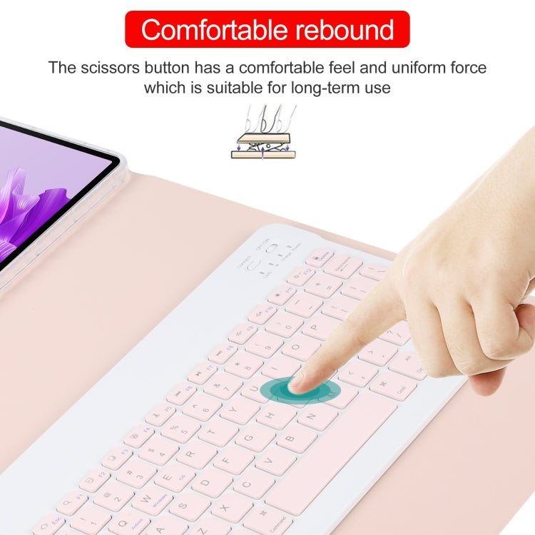 For Huawei MatePad Air 11.5 Square Button Bluetooth Keyboard Rotatable Holder Leather Case(Rose Gold) - free shipping - PMC TechLife - Order now!