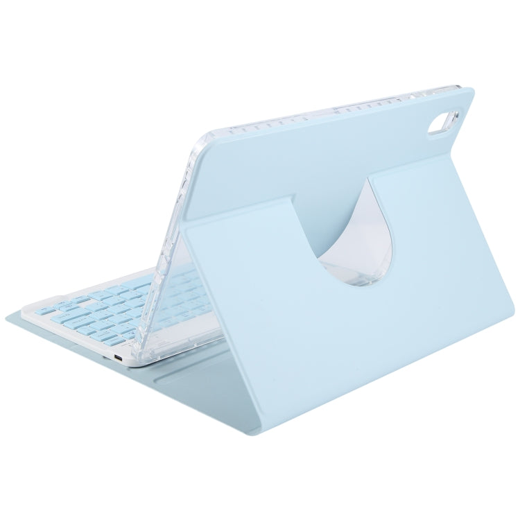 For Huawei MatePad Pro 11 2024 / 2022 Square Button Backlight Bluetooth Keyboard Rotatable Holder Leather Case(Sky Blue)